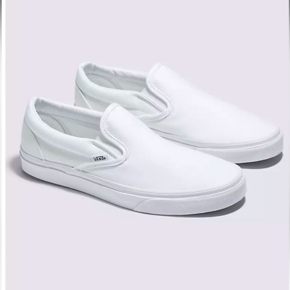 White slip on vans, women size 8.5.